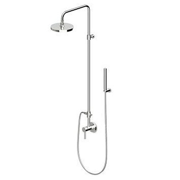 Shower set Zucchetti Pan with head shower 20cm black- sanitbuy.pl