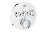 Concealed mixer Grohe Grohtherm SmartControl thermostatic 3-receivers wody white