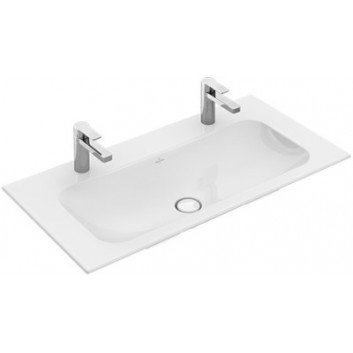 Vanity washbasin Villeroy&Boch Finion 1200x500 mm ukryty overflow, for 1-hole mixers, White Alpin CeramicPlus- sanitbuy.pl