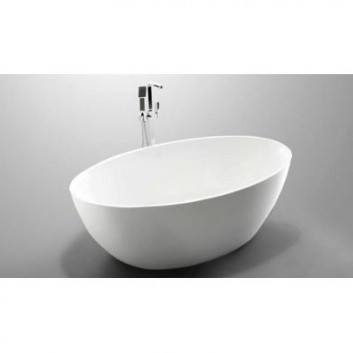 Bathtub freestanding Massi Modern, 180x87x65 cm, without overflow, white- sanitbuy.pl