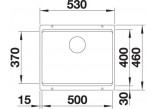 Zlewozmywak under-countertop Blanco Etagon 500-U Silgranit PuraDur korek InFino z sitkiem, with set szyn antracyt - sanitbuy.pl
