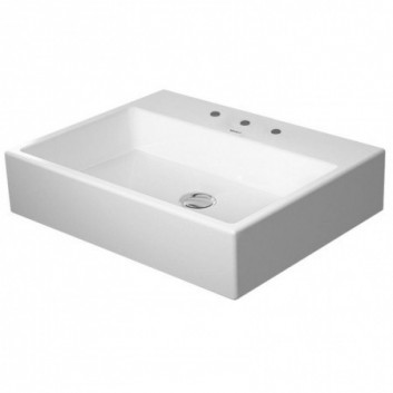 Wall-hung washbasin Duravit DuraSquare 60x47 cm with tap hole, without overflow white- sanitbuy.pl