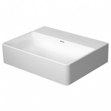 Countertop washbasin Duravit DuraSquare 45x35 cm with tap hole, without overflow white- sanitbuy.pl