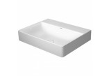 Countertop washbasin Duravit DuraSquare 60x47 cm with 3 battery holes, without overflow white- sanitbuy.pl