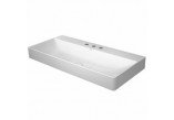 Countertop washbasin Duravit DuraSquare 100x47 cm with tap hole, without overflow white- sanitbuy.pl
