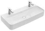 Vanity washbasin rectangular Villeroy&Boch Finion 1300x470 mm z ukrytym overflow Weiss Alpin CeramicPlus, polished bottom- sanitbuy.pl