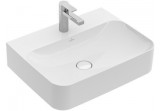 Washbasin wall mounted rectangular Villeroy&Boch Finion 600x470 mm z overflow Weiss Alpin CeramicPlus możliwy montaż armatury 3-otworowej, polished bottom