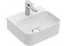 Countertop washbasin Villeroy&Boch Finion 430 x 390 mm without overflow, for 1-hole mixers, polished bottom white