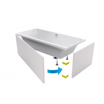 Obudowa Excellent Flex system for built-in płytkami bathtub o wymiarach 1800x850mm- sanitbuy.pl