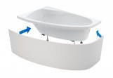 Obudowa Excellent Flex system for built-in płytkami bathtub o wymiarach 1800x850mm