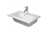 Vanity washbasin Duravit ME by Starck Compact, 63x40 cm, z overflow, with shelf for battery, white WonderGliss- sanitbuy.pl