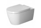 Set WC with toilet bowl wiszącą Duravit Rimless 56x40x43cm oraz toilet seat white- sanitbuy.pl