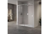 Door shower left Novellini Opera 2PH with fixed panel 97-100x200cm transparent glass, profil chrome