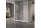 Door shower left Novellini Opera 2PH with fixed panel 157-160x200cm transparent glass, profil chrome