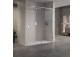 Door shower left Novellini Opera 2PH with fixed panel 87-90x200cm transparent glass, profil chrome- sanitbuy.pl