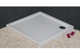 Square shower tray Novellini Kali A 80x80x5,5cm acrylic white