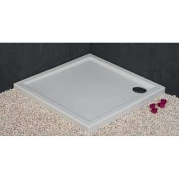 Square shower tray Novellini Kali A 80x80x5,5cm acrylic white- sanitbuy.pl