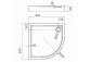 Angle shower tray Novellini City R 80x80 cm white- sanitbuy.pl