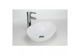 Countertop washbasin Massi Oval 41x33 cm without tap hole, without overflow white 