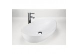 Countertop washbasin oval Massi Poti 60x40 cm without tap hole, without overflow white - sanitbuy.pl