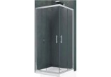 Corner shower cabin Novellini Kali A 120x120x195cm silver profile, glass transparent- sanitbuy.pl