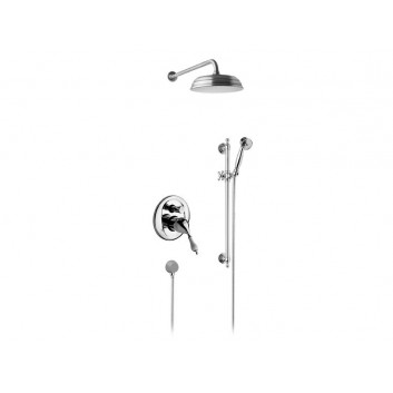 Complete Shower set concealed Vedo Vara overhead shower 20cm antique bronze- sanitbuy.pl