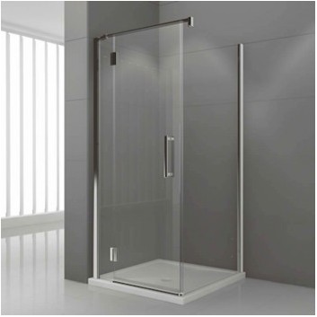 Door with fixed element Novellini Modus G+F 116,5-119,5x195 cm profil chrome, glass transparent- sanitbuy.pl