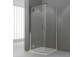 Door with fixed element Novellini Modus G+F 116,5-119,5x195 cm profil chrome, glass transparent- sanitbuy.pl