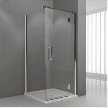 Door with fixed element LEWE Novellini Modus G+F 66,5-69,5x195 cm profil chrome, glass transparent- sanitbuy.pl