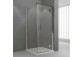 Door with fixed element LEWE Novellini Modus G+F 66,5-69,5x195 cm profil chrome, glass transparent- sanitbuy.pl