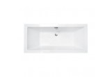 Bathtub rectangular Besco Quadro 170x75 cm white 