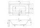 Bathtub rectangular Besco Quadro 155x70 cm white - sanitbuy.pl