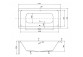 Bathtub rectangular Besco Quadro 155x70 cm white - sanitbuy.pl