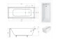 Bathtub rectangular Besco Modern 120x70 cm white - sanitbuy.pl