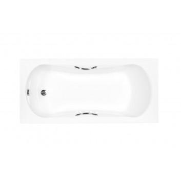Bathtub rectangular Besco Aria Plus 130x70 z uchwytami white - sanitbuy.pl
