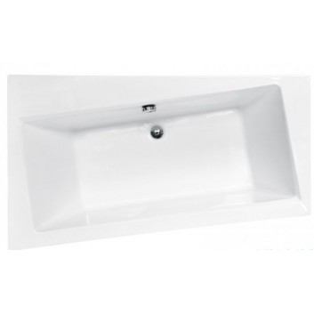 Asymmetric bathtub left Besco Infinity 150x90cm white- sanitbuy.pl