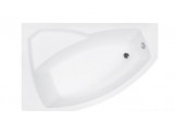 Asymmetric bathtub left Besco Rima 140x90cm white