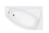 Asymmetric bathtub right Besco Rima 140x90cm white
