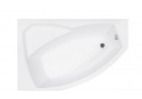 Asymmetric bathtub left Besco Rima 130x85cm white- sanitbuy.pl