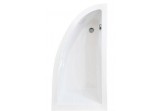Bathtub right asymmetric Besco Praktika 150x70cm white