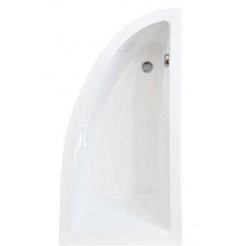 Bathtub right asymmetric Besco Praktika 140x70cm white- sanitbuy.pl