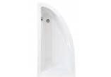 Bathtub right asymmetric Besco Praktika 150x70cm white- sanitbuy.pl