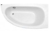 Asymmetric bathtub left Besco Milena 150x70cm white- sanitbuy.pl