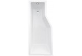 Asymmetric bathtub left Besco Integra 170x75cm white