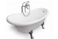 Bathtub freestanding oval Besco Otylia 160x77cm Retro + legs chrome- sanitbuy.pl