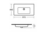 Countertop washbasin Ideal Standard Tempo 81,5x45 cm, white 