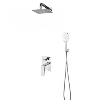 Shower set concealed Omnires Parma chrome overhead shower 25cm chrome- sanitbuy.pl