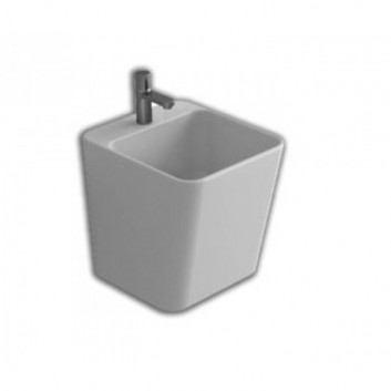 Wall-hung washbasin Hatria G-Full 48x40x44 cm without overflow with one hole white- sanitbuy.pl