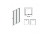 Door wnękowe Sanplast TX 120 cm D2/TX5b-120 sliding, silver profile shiny, glass transparent