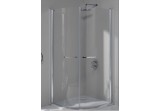 Corner shower cabin Sanplast KP2/PRIII, 90x90 cm, wys. 195 cm, semicircular, glass transparent, white profile